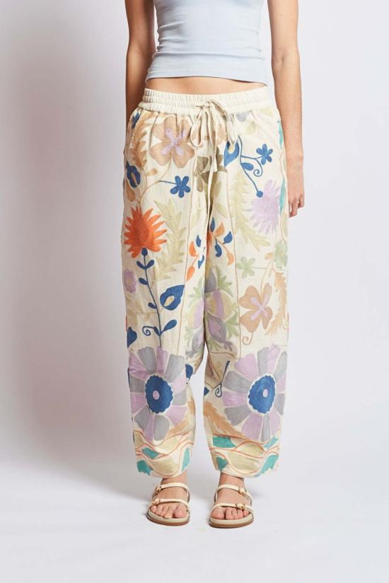  RUJUTA SHETH 스트레이트 팬츠 루주타 셰스 마켓 팬트 가든 모자이크 - OTHER BRANDS