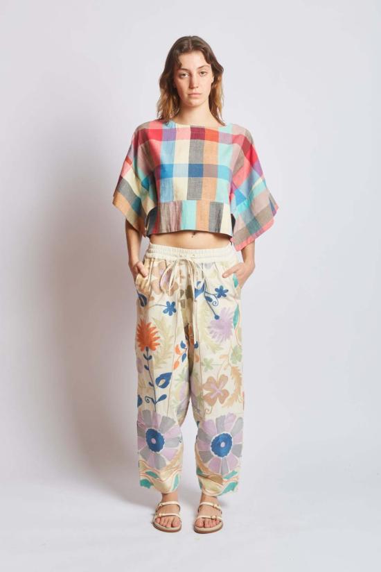  RUJUTA SHETH 스트레이트 팬츠 루주타 셰스 마켓 팬트 가든 모자이크 - OTHER BRANDS