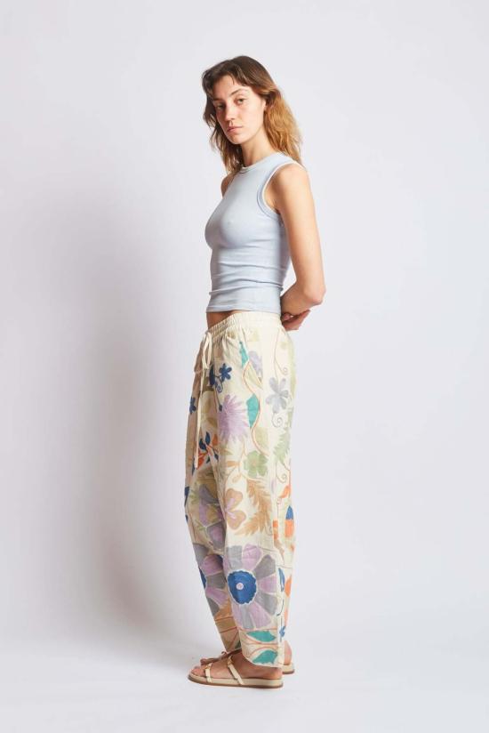  RUJUTA SHETH 스트레이트 팬츠 루주타 셰스 마켓 팬트 가든 모자이크 - OTHER BRANDS