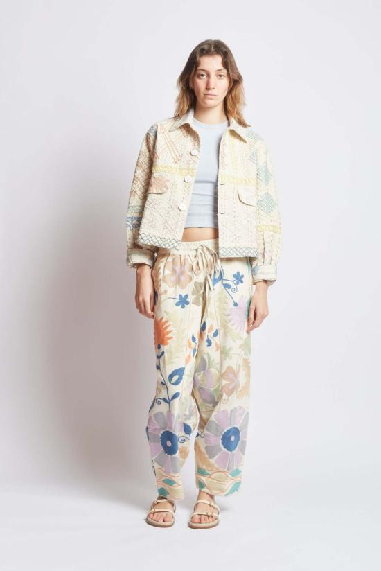  RUJUTA SHETH 스트레이트 팬츠 루주타 셰스 마켓 팬트 가든 모자이크 - OTHER BRANDS