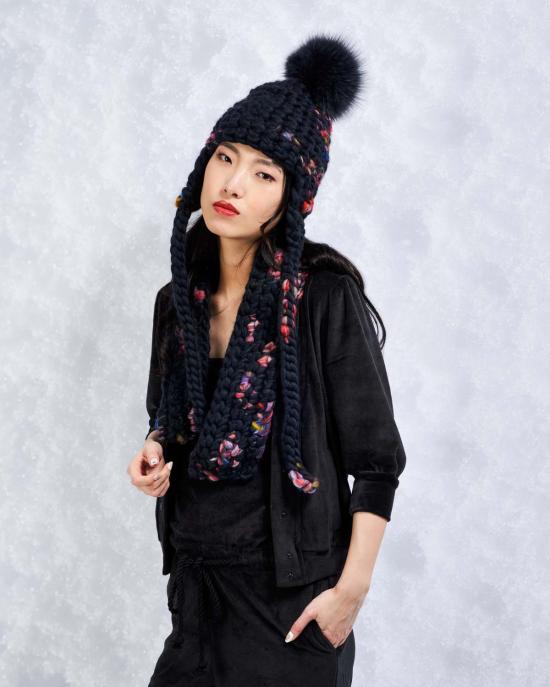  Mischa Lampert 모자 미샤 램퍼트 다크 트웜블리 놀리타 + 네이비 XL 폼폼 - OTHER BRANDS