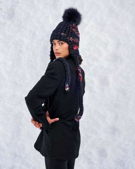  Mischa Lampert 모자 미샤 램퍼트 다크 트웜블리 놀리타 + 네이비 XL 폼폼 - OTHER BRANDS