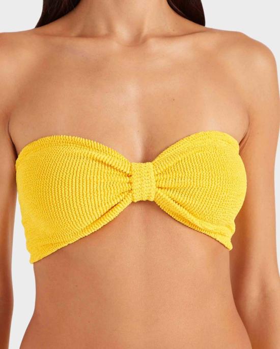  훈자 지 비키니 수영복 훈자 G 진 스트랩리스 비키니 세트 해바라기 - HUNZA G