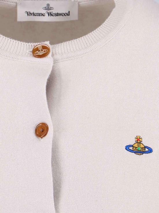  비비안웨스트우드 가디건 비비안 웨스트우드 비 크롭  크림 - VIVIENNE WESTWOOD