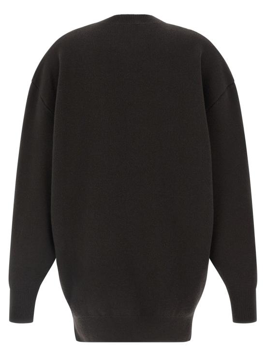  톰포드 숏 원피스 톰 포드 스컬프추얼 더블 페이스 드레스 브라운 - TOMFORD