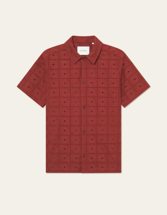  레듀 반팔 셔츠 Les Deux Hector Anglaise 반소매  Fired Brick