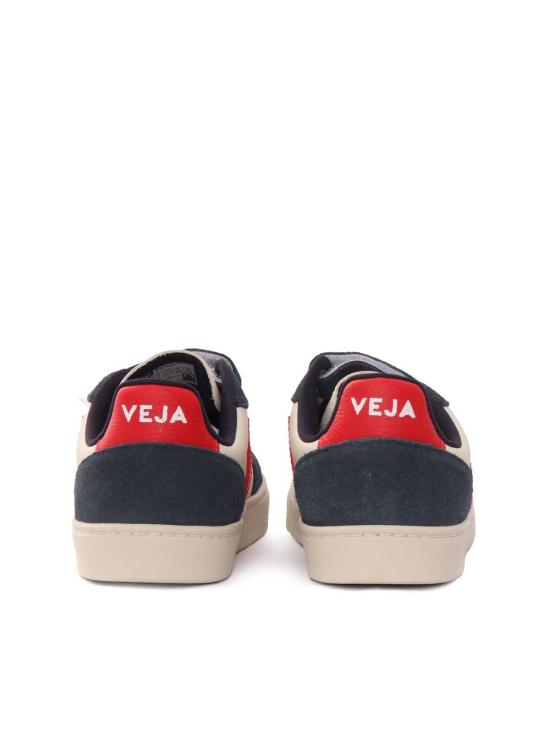  [키즈] 베자 스니커즈 키즈 Veja 스몰 V 10 Leath Pure Pekin Nautico 스니커즈 - VEJA