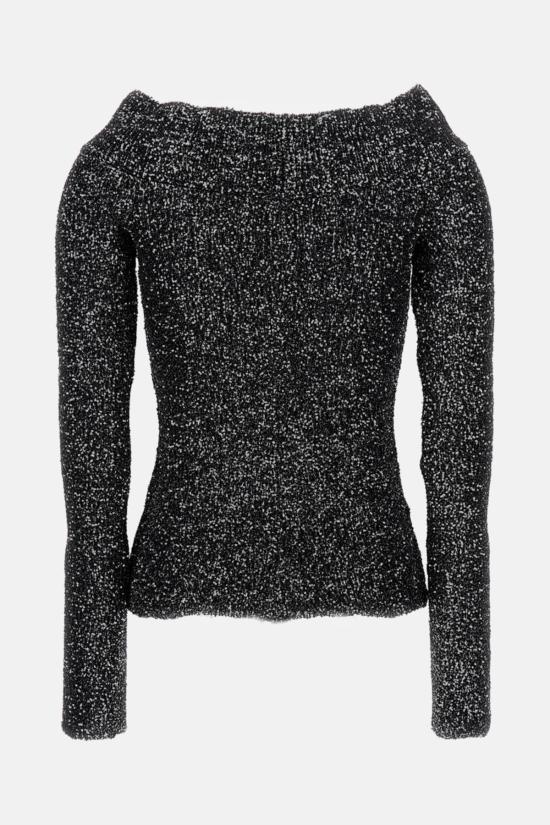  스텔라 맥카트니 반팔 티셔츠 스텔라 매카트니 스팽글 장식 긴팔 탑 블랙 - STELLA MCCARTNEY