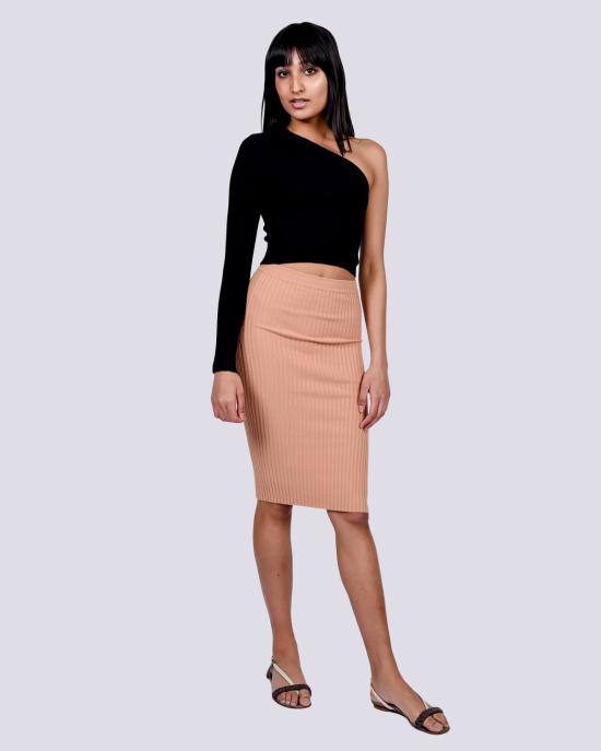  주주 미디 스커트 Giu Giu Nonna 니트 스커트 반다이드 - GIU GIU