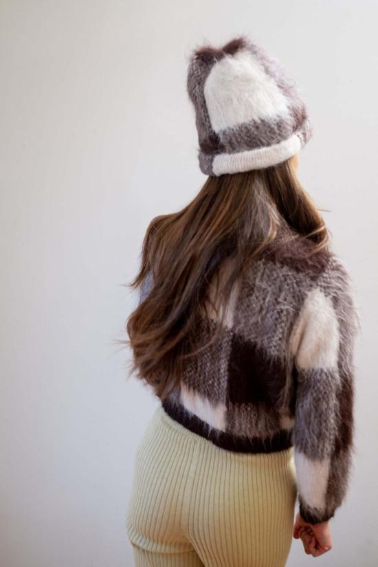  마리아 스탠리 모자 체크무늬 비니 - MARIA STANLEY