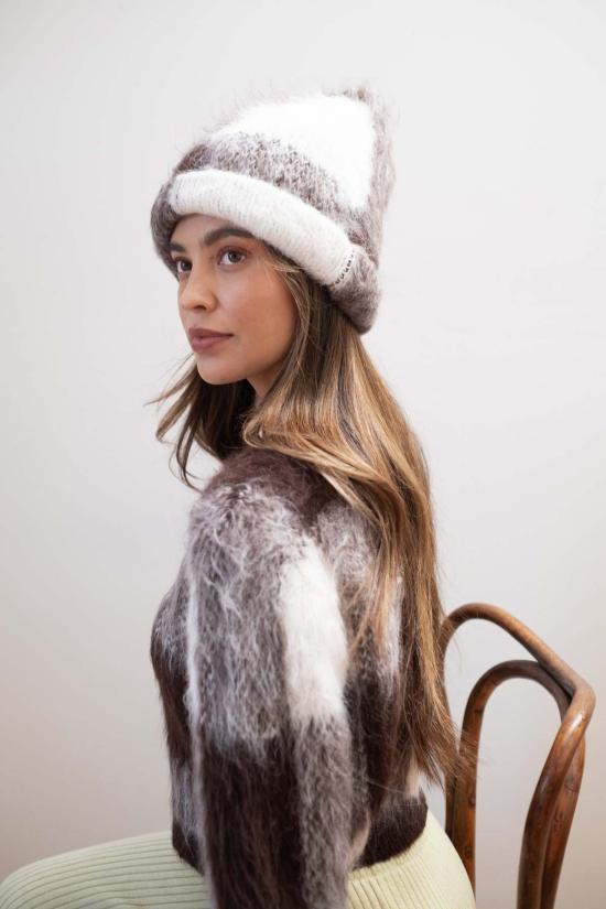  마리아 스탠리 모자 체크무늬 비니 - MARIA STANLEY