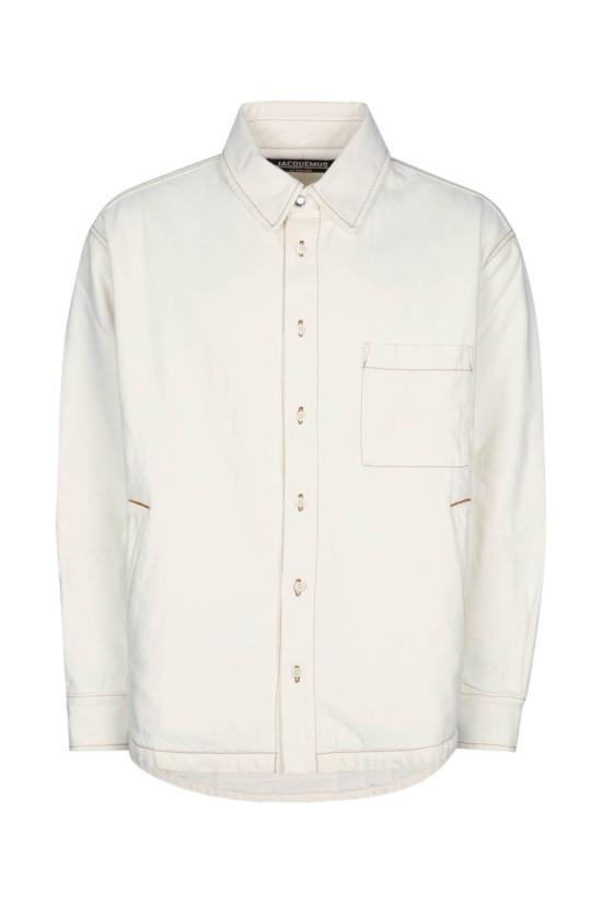  자크뮈스 긴팔 셔츠 Jacquemus La Chemise Boulanger 셔츠 오프 화이트 Tabac