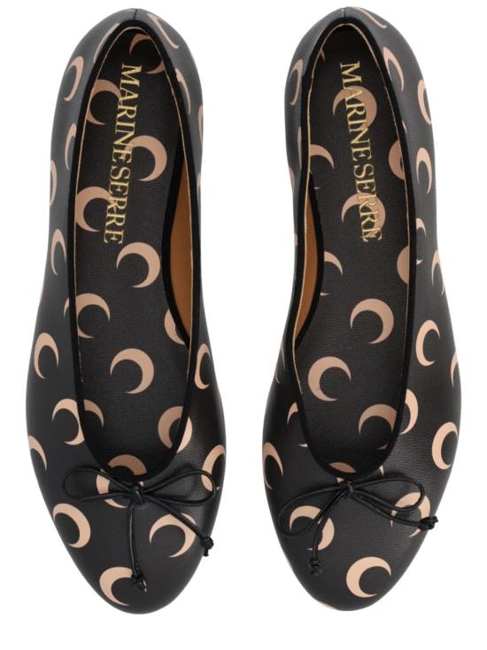  마린세르 플랫 슈즈 마린 세르 발레리나 문 플랫 블랙 - MARINE SERRE