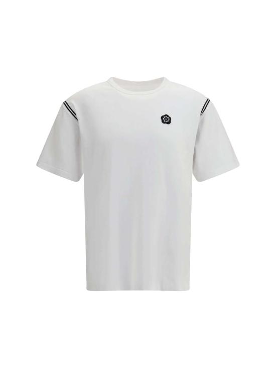  겐조 탑 코튼 티셔츠, 보케 플라워 자수 2.0 티