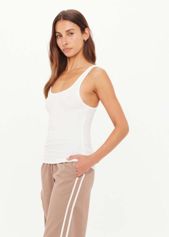  더 업사이드 민소매 티셔츠 업사이드 알리사 레이서백 탱크탑 화이트