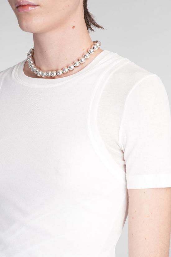  질샌더 긴팔 티셔츠 질 샌더 크루넥  화이트 - JIL SANDER