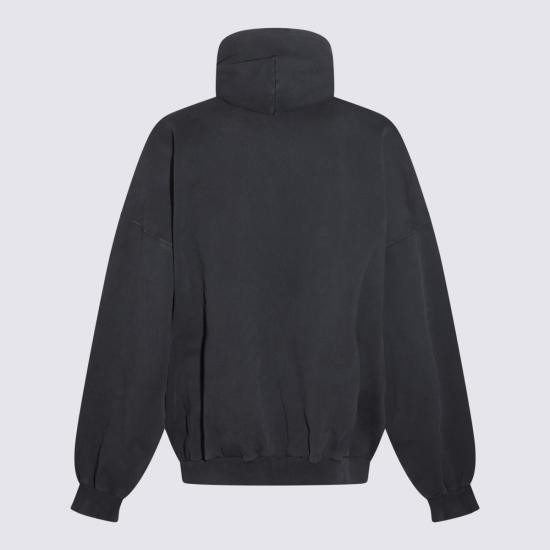  발렌시아가 스웨터 차콜 코튼 스웨트셔츠 차콜 - BALENCIAGA