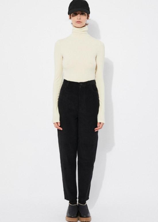  리타 스트레이트 팬츠 로우 세그레 팬츠 블랙 - RITA