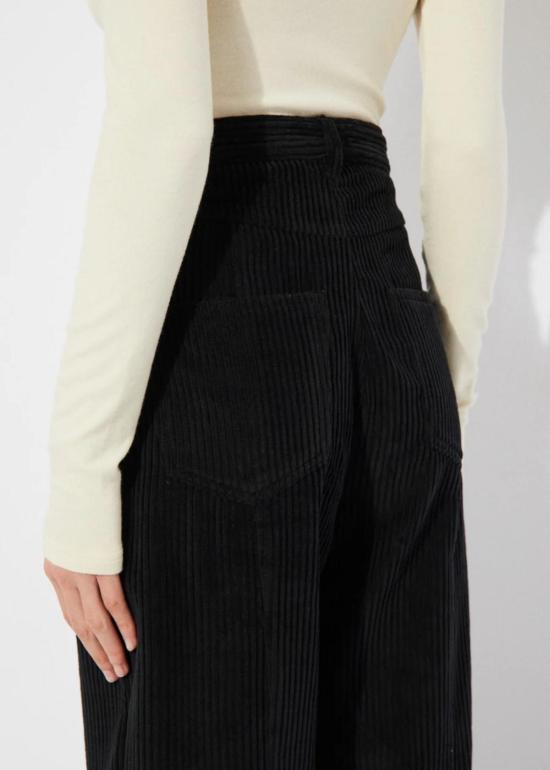  리타 스트레이트 팬츠 로우 세그레 팬츠 블랙 - RITA