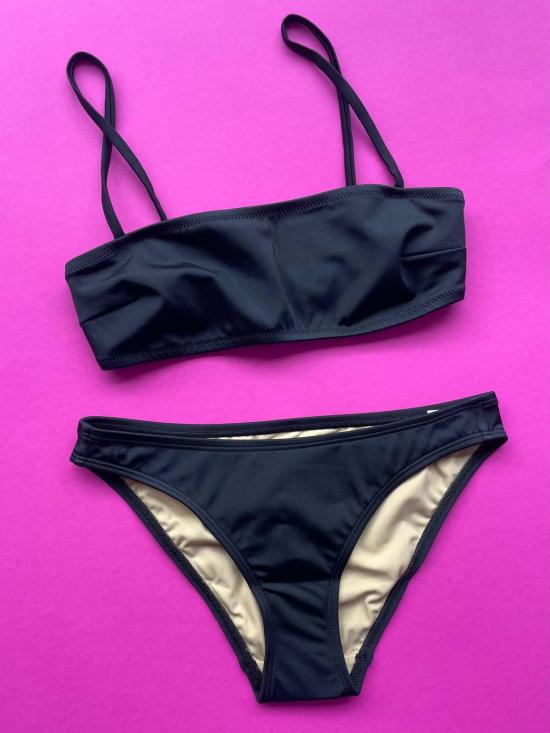  누 스윔 비키니 수영복 뉴 스윔 로우 로우 비키니 하의 블랙 - NU SWIM
