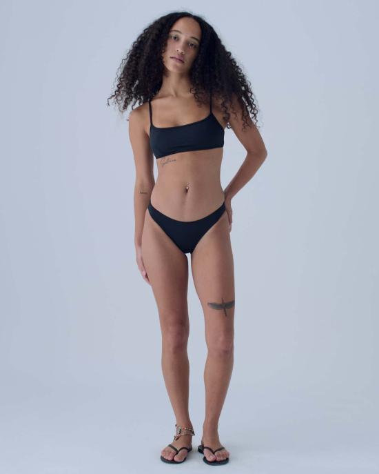  누 스윔 비키니 수영복 뉴 스윔 로우 로우 비키니 하의 블랙 - NU SWIM