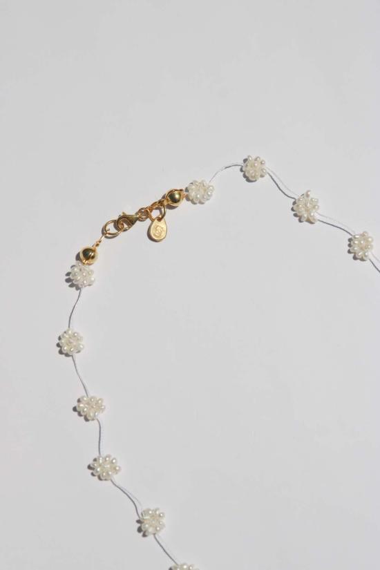  오디세이아 목걸이/팬던트 오디세아 니 펄 플라워 초커 - ODISSEA