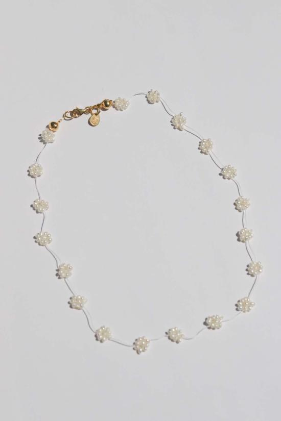  오디세이아 목걸이/팬던트 오디세아 니 펄 플라워 초커 - ODISSEA