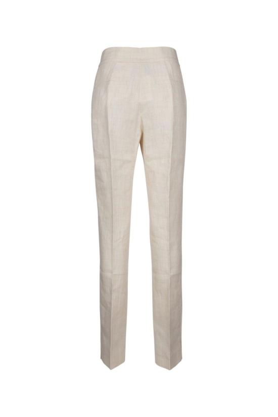  자크뮈스 스트레이트 팬츠 사이드 스플릿 스트레이트 레그  화이트 - JACQUEMUS