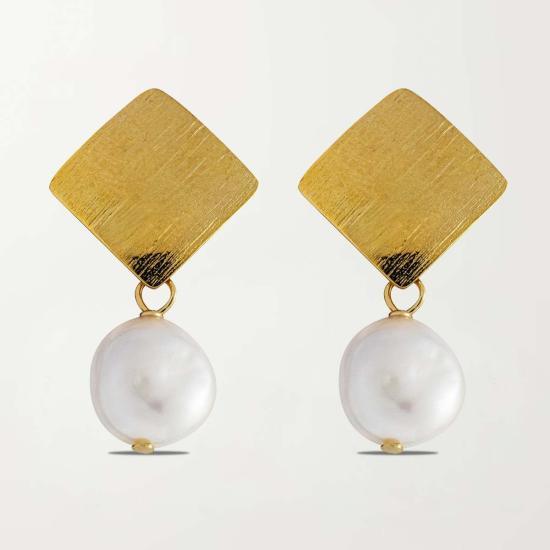  몬세라트 뉴욕 이어링 마드리드 귀걸이 화이트 담수 진주 - MONTSERRAT NEW YORK