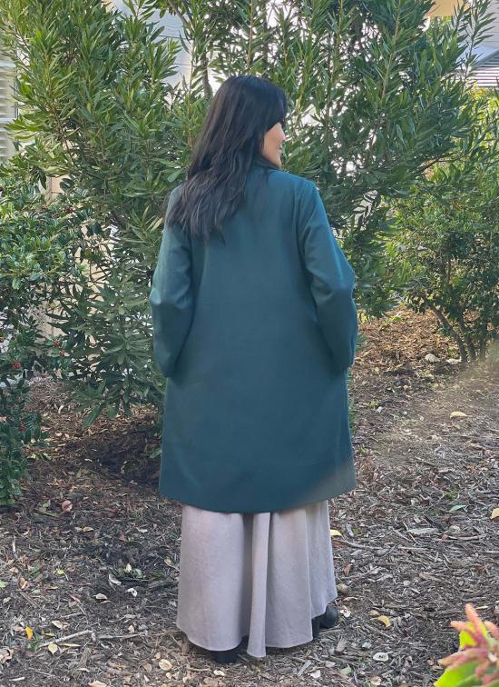  카렘 자켓 체인지스 숄 칼라 긴팔 재킷 터쿼이즈 그린 - KAAREM