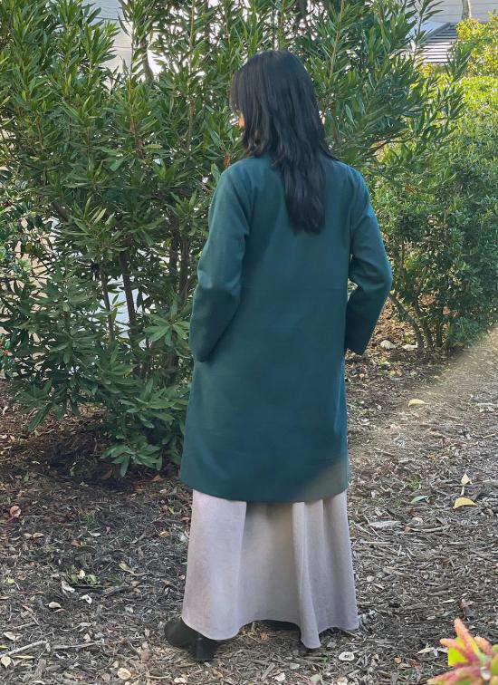  카렘 자켓 체인지스 숄 칼라 긴팔 재킷 터쿼이즈 그린 - KAAREM