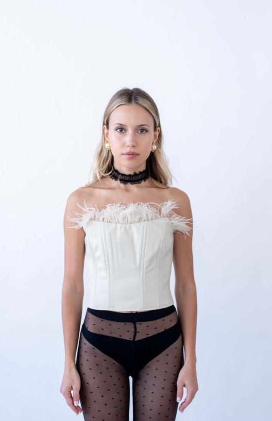  베버리힐즈 란제리 민소매 티셔츠 베벌리 힐스 란제리 레아 탑 본