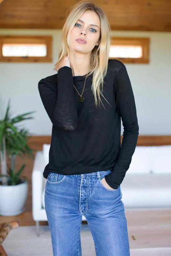  에머슨 프라이 블라우스 에머슨 크루넥 탑