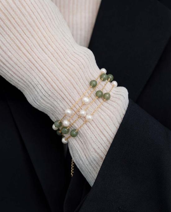  seree 바디 주얼리 세리 올리비아 제이드 펄 브레이슬릿 - OTHER BRANDS