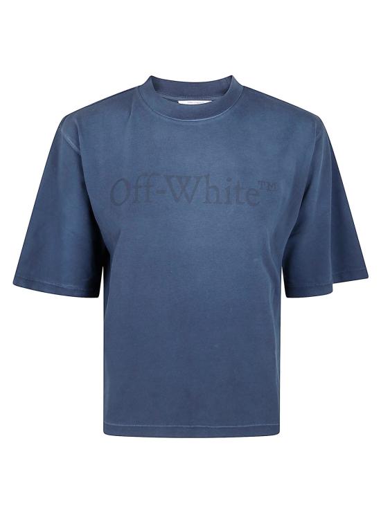  오프화이트 반팔 티셔츠 오프 화이트 런드리 박시 티셔츠 블루