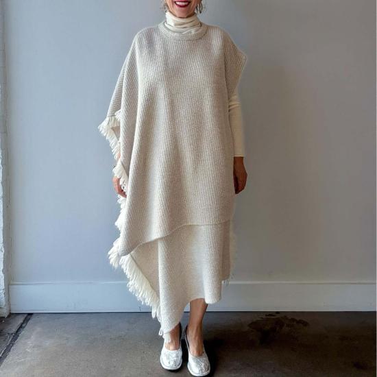  로렌 마누지안 베스트 로렌 마누기안 니트위브 질레  로우 화이트