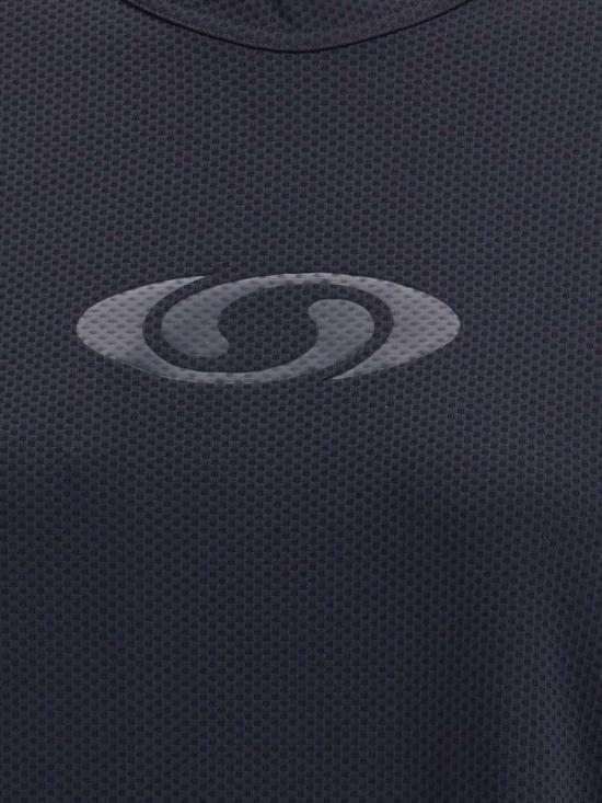  MM6 메종마르지엘라 긴팔 티셔츠 Mm6 메종 마르지엘라 살로몬 모토메쉬 긴팔 크루넥 탑 워시드 블랙 - MM6 MAISON MARGIELA