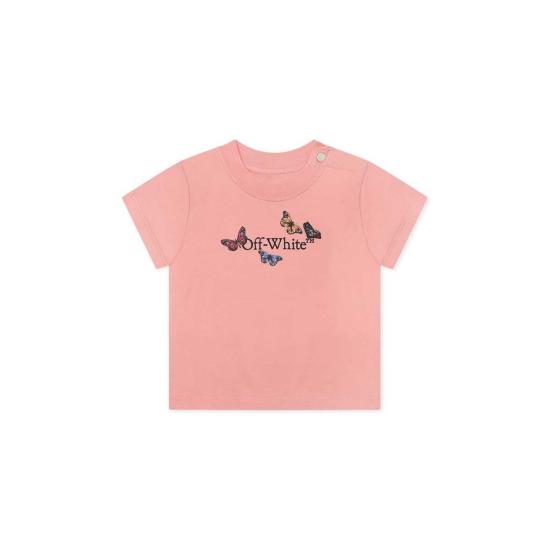  [키즈] 오프화이트 탑 아동용  티셔츠 핑크색