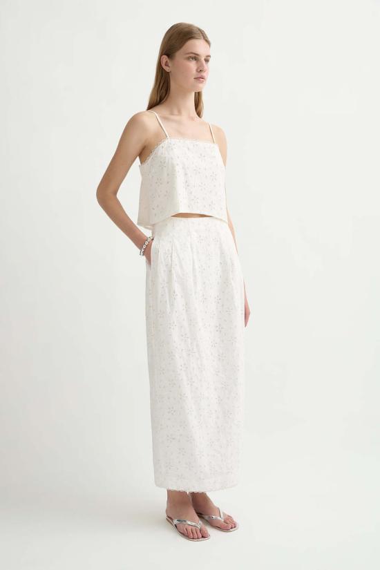  포제 롱 스커트 포세 살마 컬럼  빈티지 화이트 - POSSE