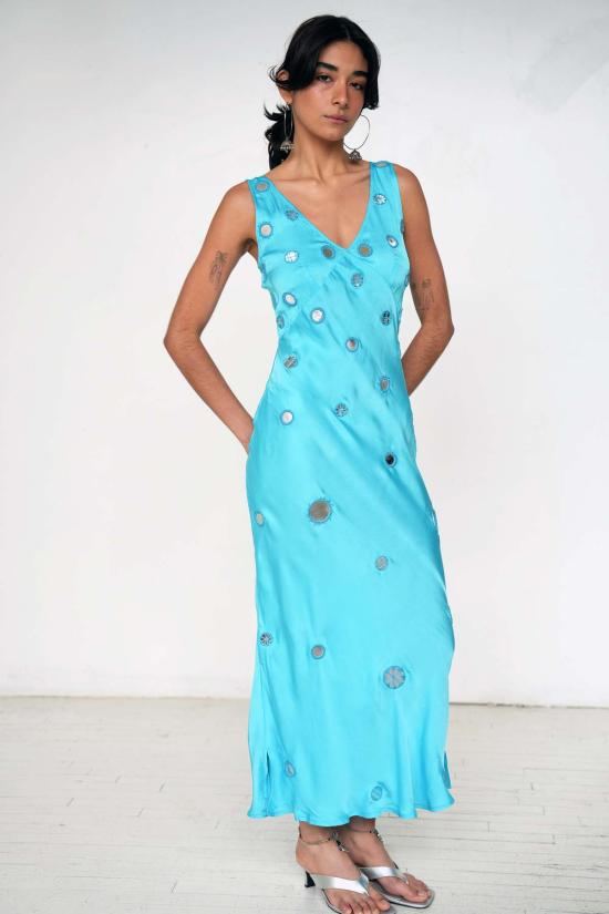  Abacaxi 롱 원피스 아바카시 시샤 슬립 드레스