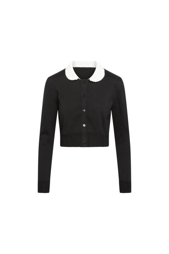  OLIVIA LATINOVICH 가디건 올리비아 라티노비치 페니워스 여사 카디건 블랙 - OTHER BRANDS