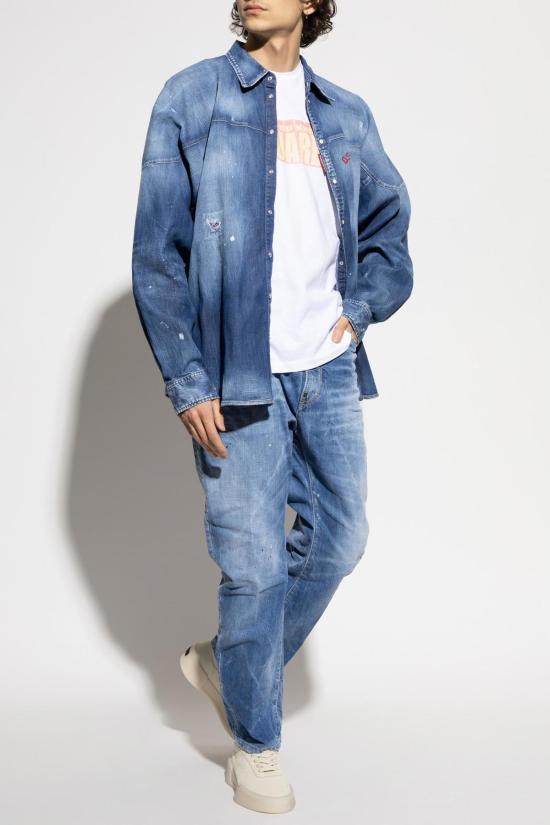  디스퀘어드2 데님 팬츠 Dsquared2 London Bro Jeans Azzurro Lavato - DSQUARED2