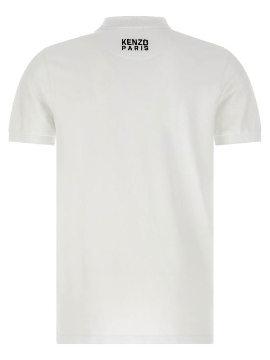  겐조 폴로 티셔츠 켄조 해피 타이거 폴로 셔츠 화이트 - KENZO