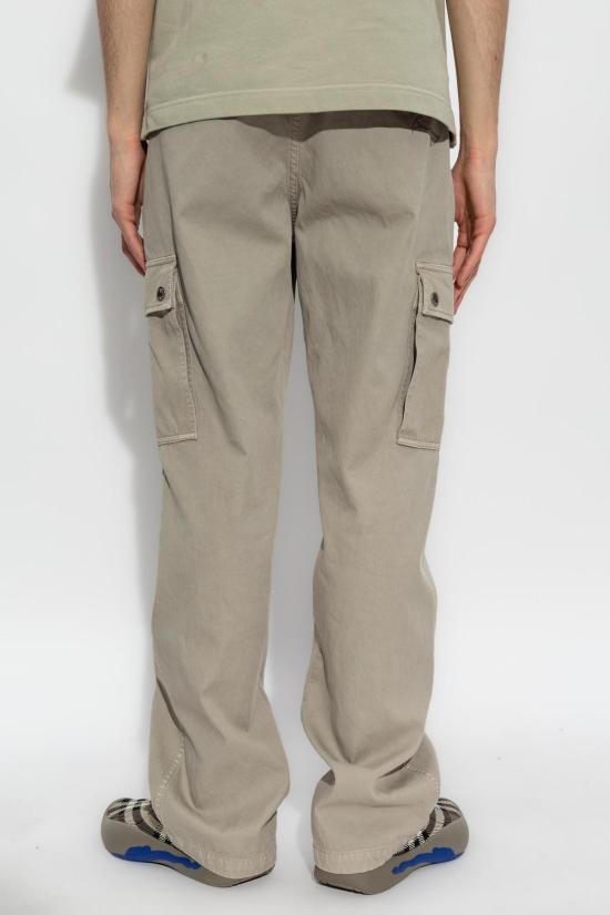  버버리 데님 팬츠 스트레이트 레그 진 베이지 - BURBERRY