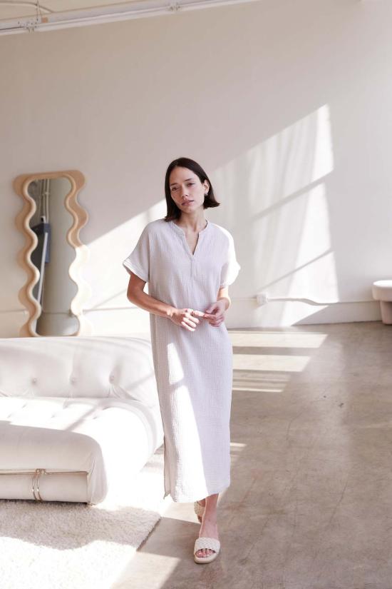  잇이즈웰 LA 롱 원피스 유기농 주름 거즈 드레스 - IT IS WELL L.A.