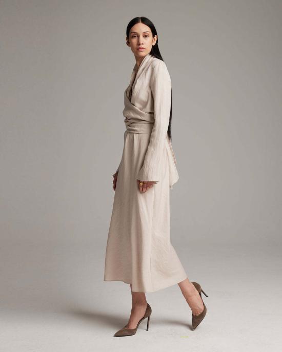  보즈 블라우스 린넨 페더라이트 랩 - VOZ