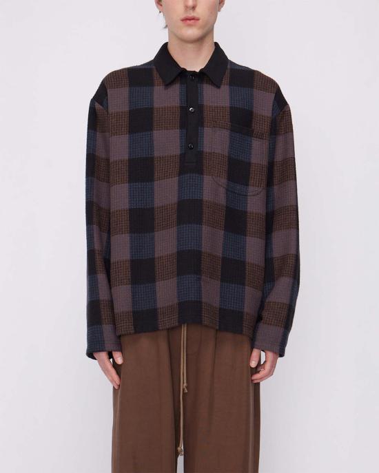  송포더뮤트 폴로 티셔츠 Song For The Mute 긴팔 폴로 셔츠 블랙