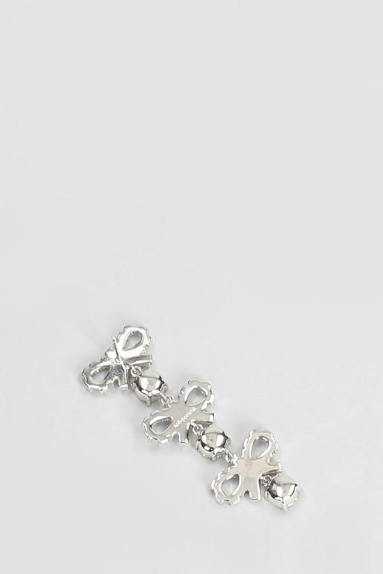  셀프 포트레이트 이어링 리본 크리스탈 귀걸이 실버/화이트 - SELF PORTRAIT