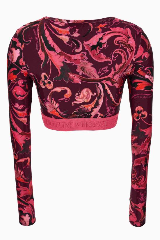  베르사체 긴팔 티셔츠 진 쿠튀르 긴팔 탑 (보라색) - VERSACE