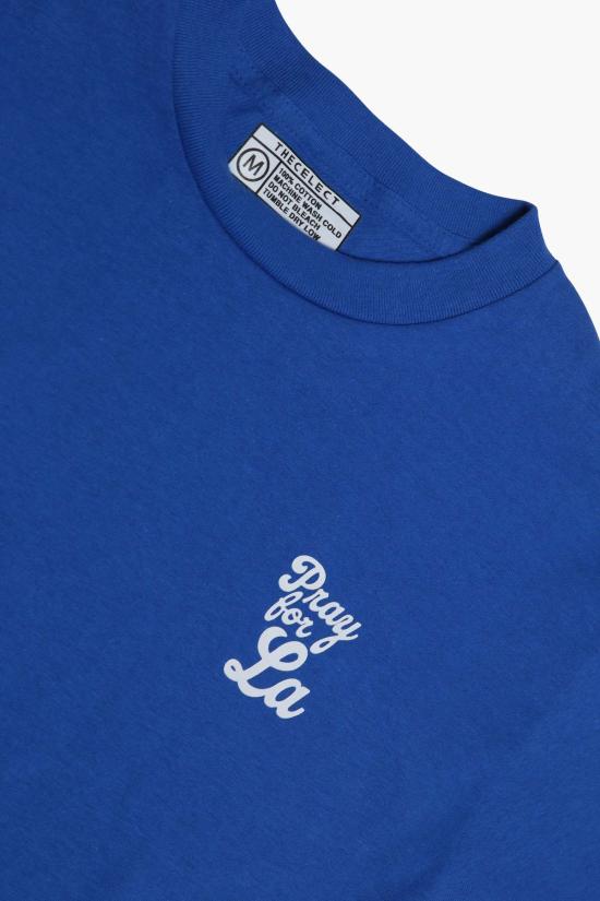  더 셀렉트 반팔 티셔츠 셀렉트 다저스, 라 블 티 블루를 위해 기도해 주세요 - THE CELECT